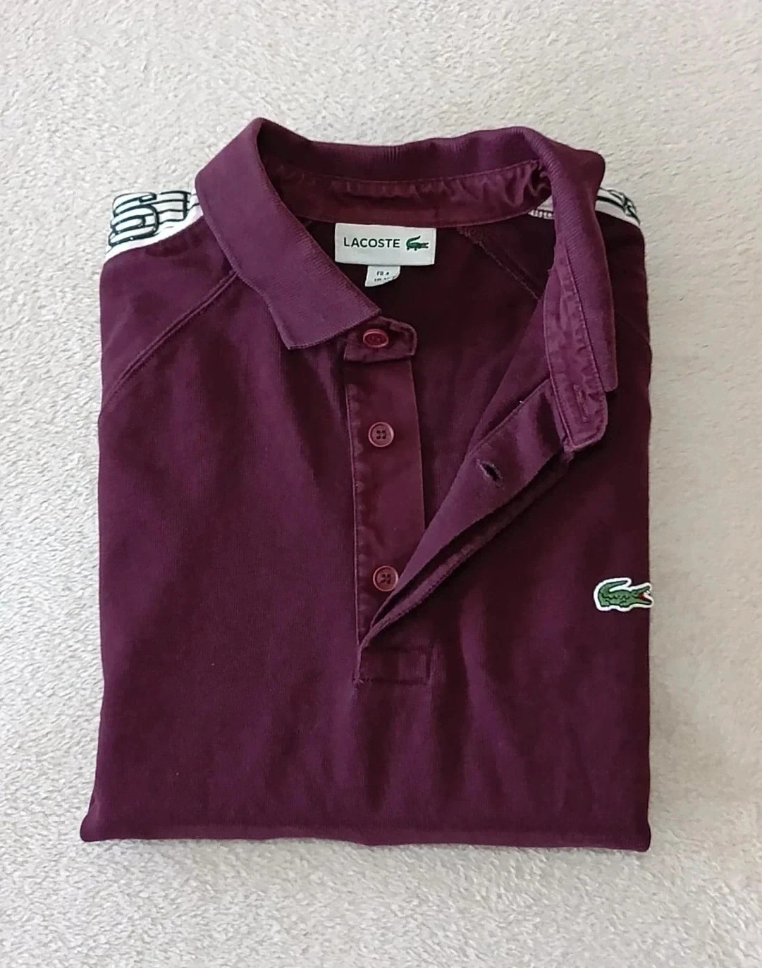 Polo Lacoste mangas largas burdeos Talla 4 – photo 6
